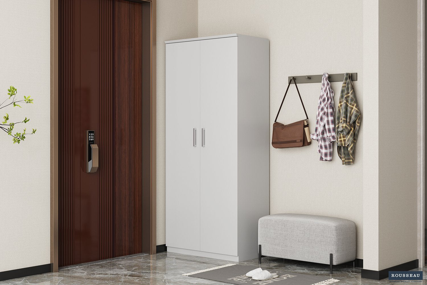 Schoenenkast 'Mike' 2 deuren Wit