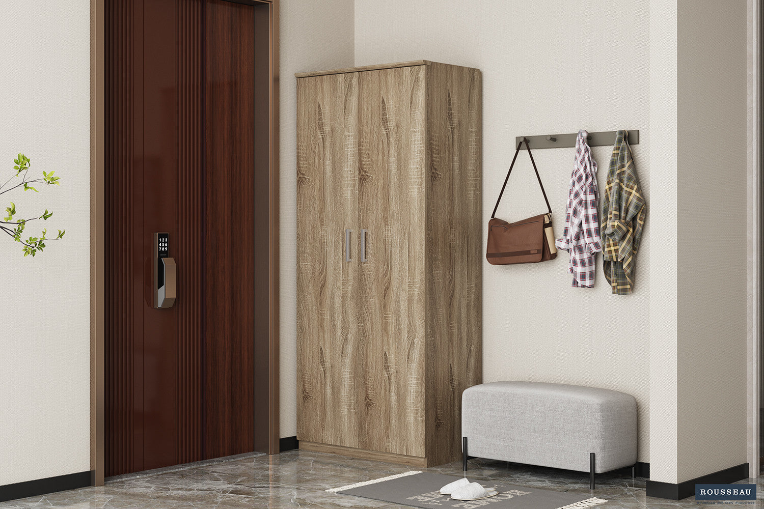 Schoenenkast 'Mike' 2 deuren Sonoma