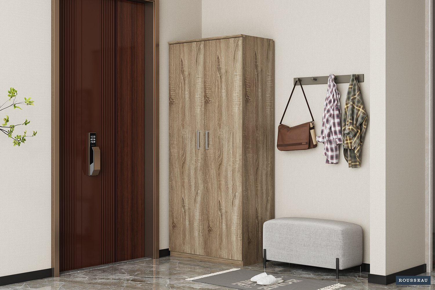 Schoenenkast 'Mike' 2 deuren Sonoma