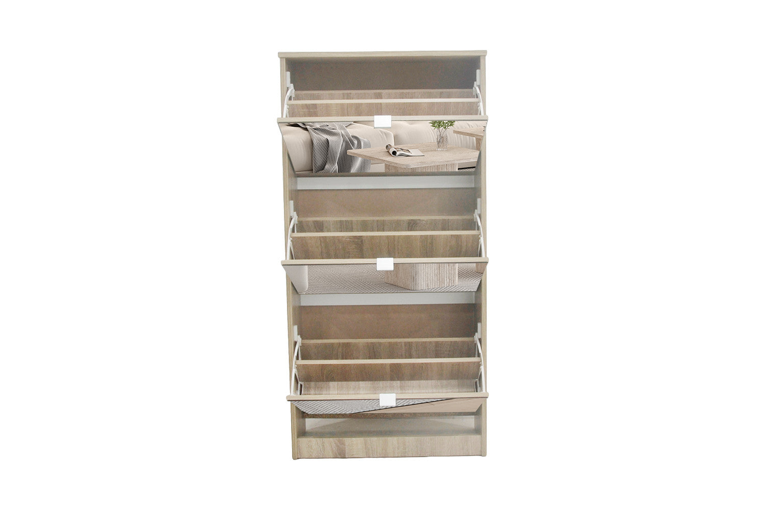 Schoenenkast 'Mex' Spiegel 3 laden Decor Sonoma