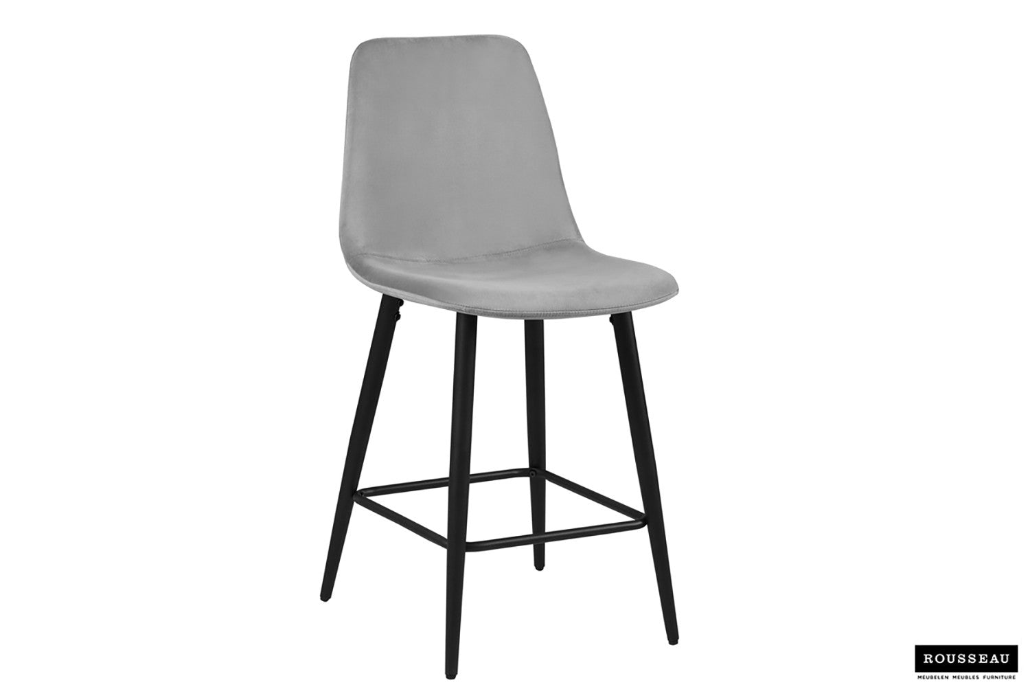 Counterstoel 'Boy' Fluweel Grijs