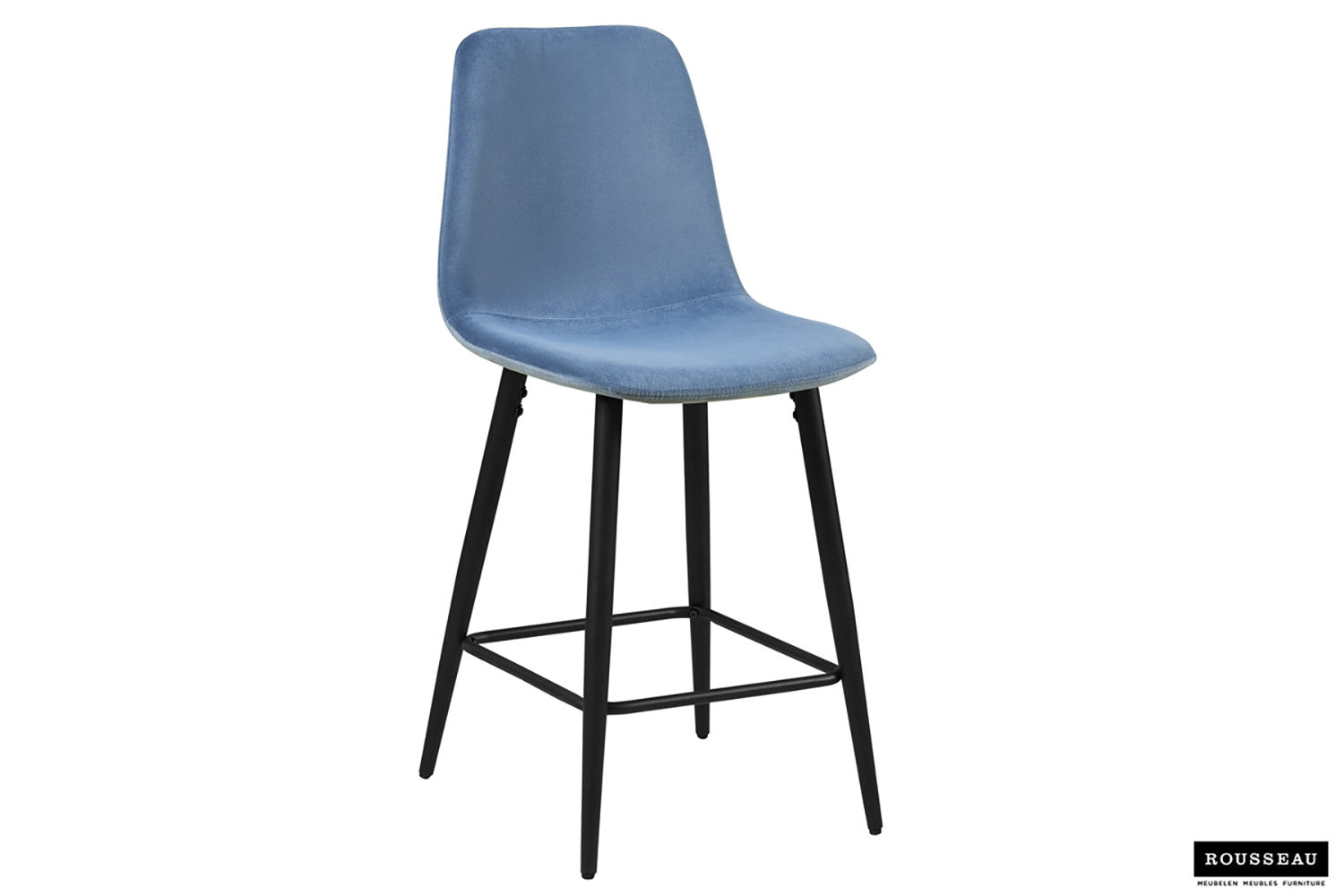 Counterstoel 'Boy' Fluweel Lichtblauw