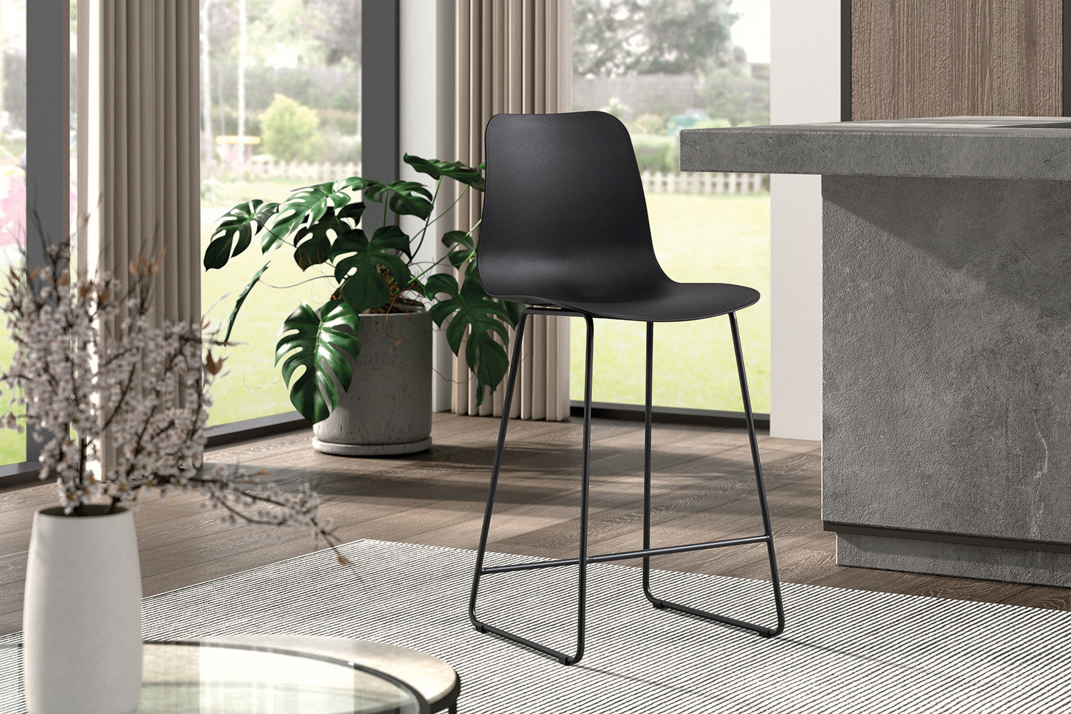 Counterstoel 'Marie' PP Zwart