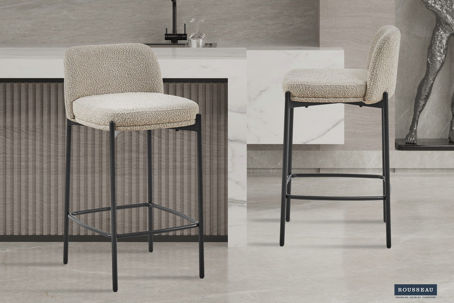 Counterstoel 'Ella' Stof Zand