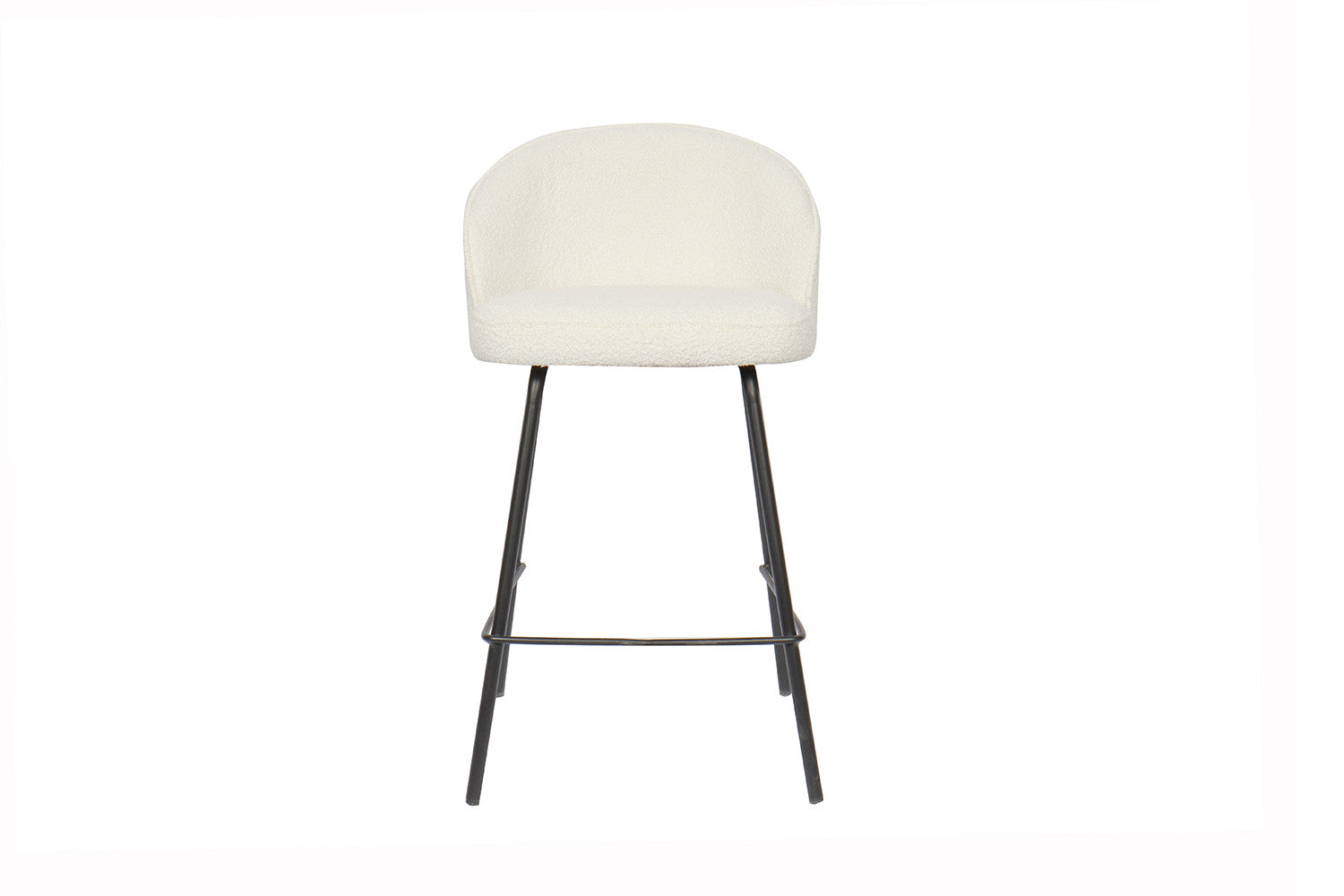 Counterstoel 'June' Bouclé Wit