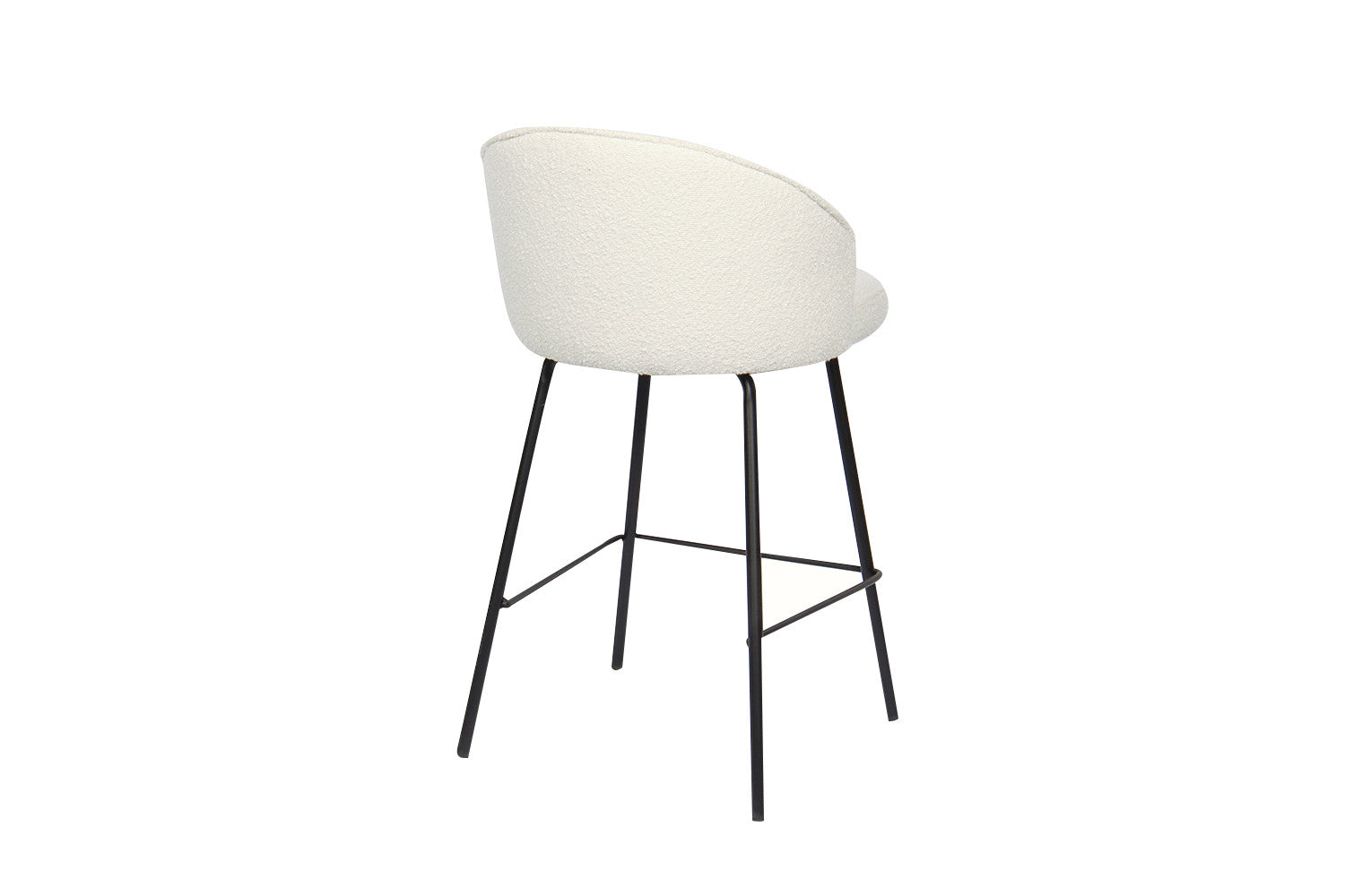 Counterstoel 'June' Bouclé Wit