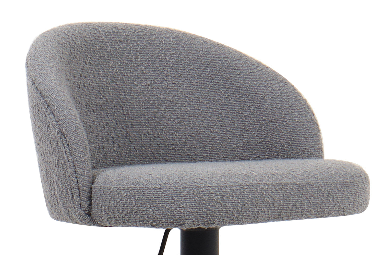 Barstoel 'Arda' Bouclé Lichtgrijs