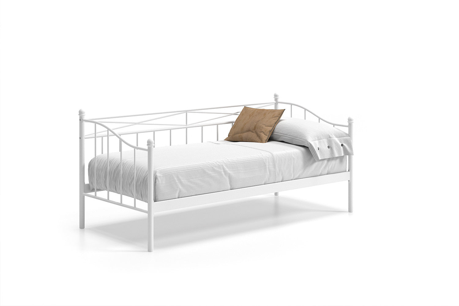 Bed 'Sablo' 90x200 met lattenbodem Wit