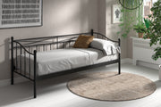 Bed 'Sablo' 90x200 met lattenbodem Zwart