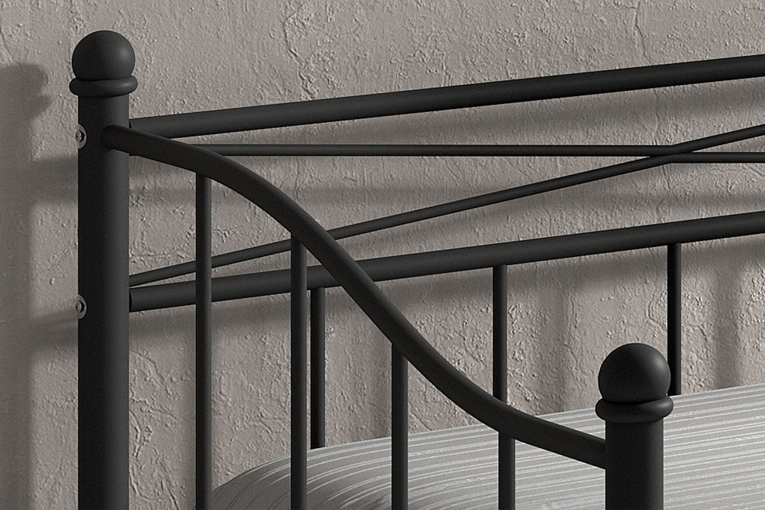 Bed 'Sablo' 90x200 met lattenbodem Zwart