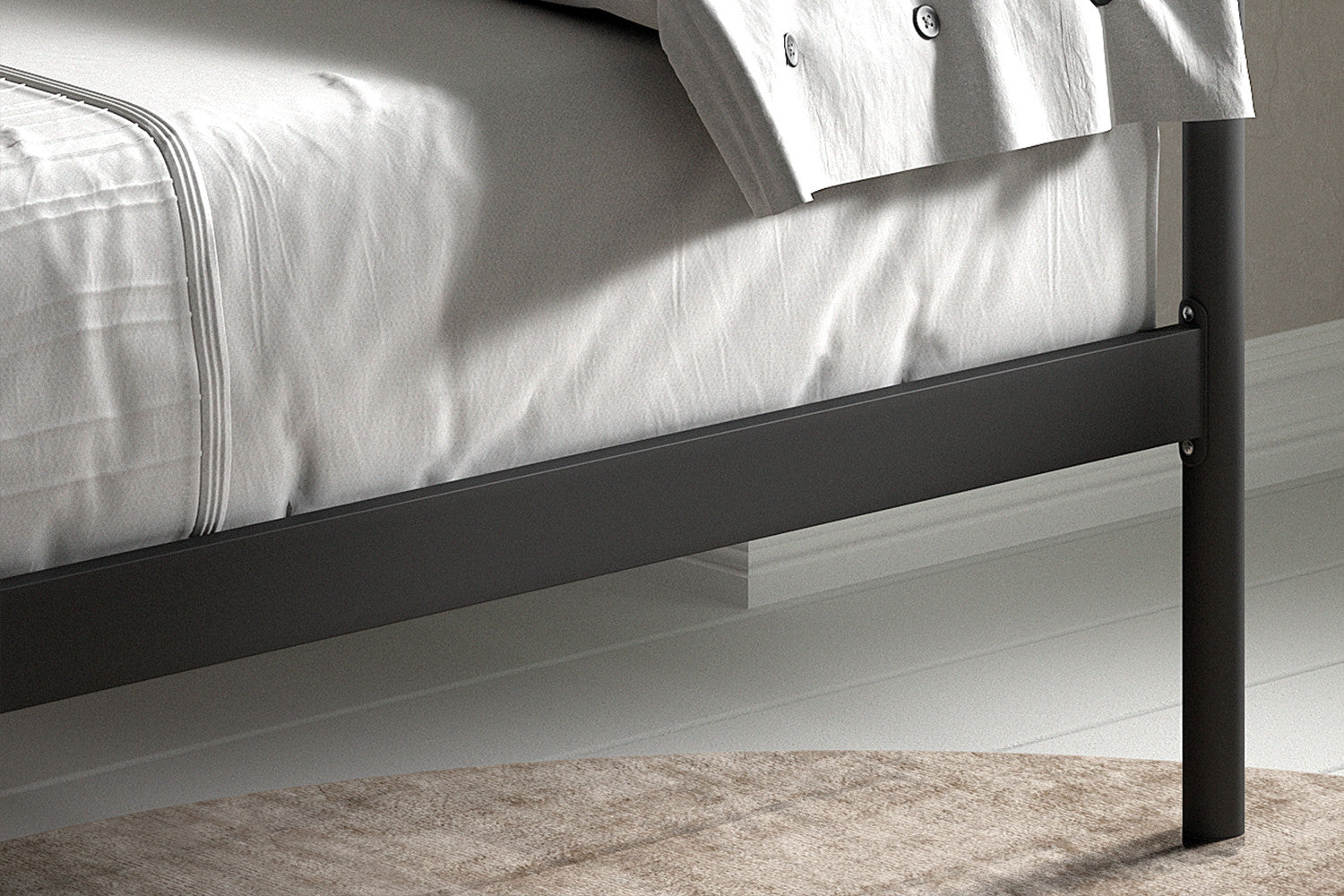 Bed 'Sablo' 90x200 met lattenbodem Zwart