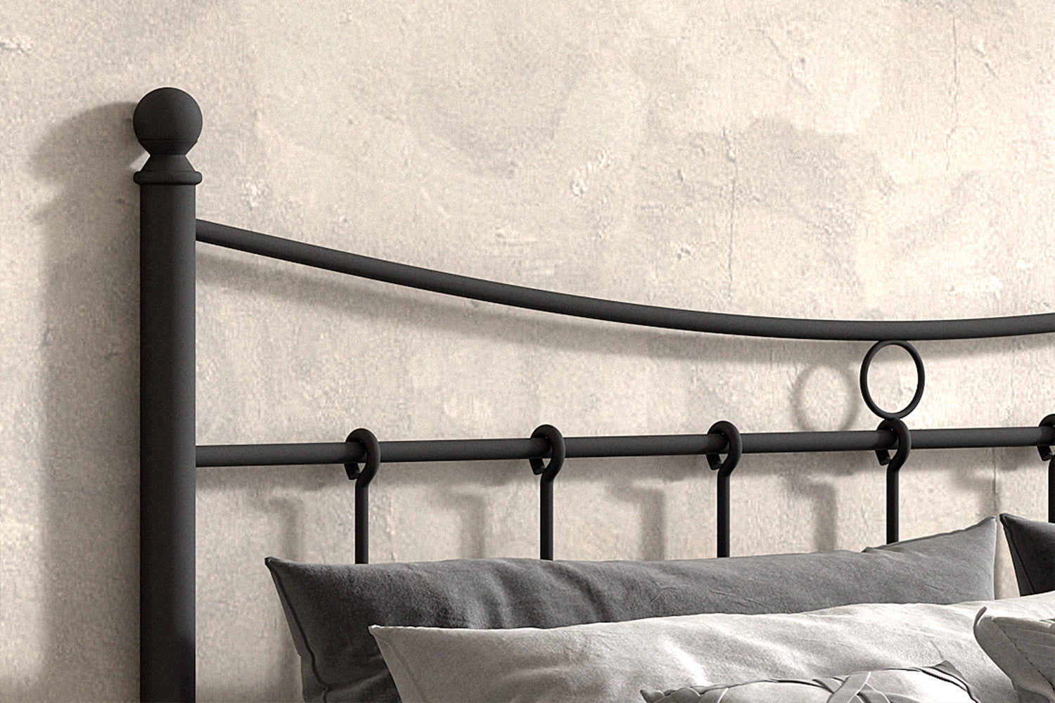 Bed 'Sacha' 140x200 met lattenbodem Zwart