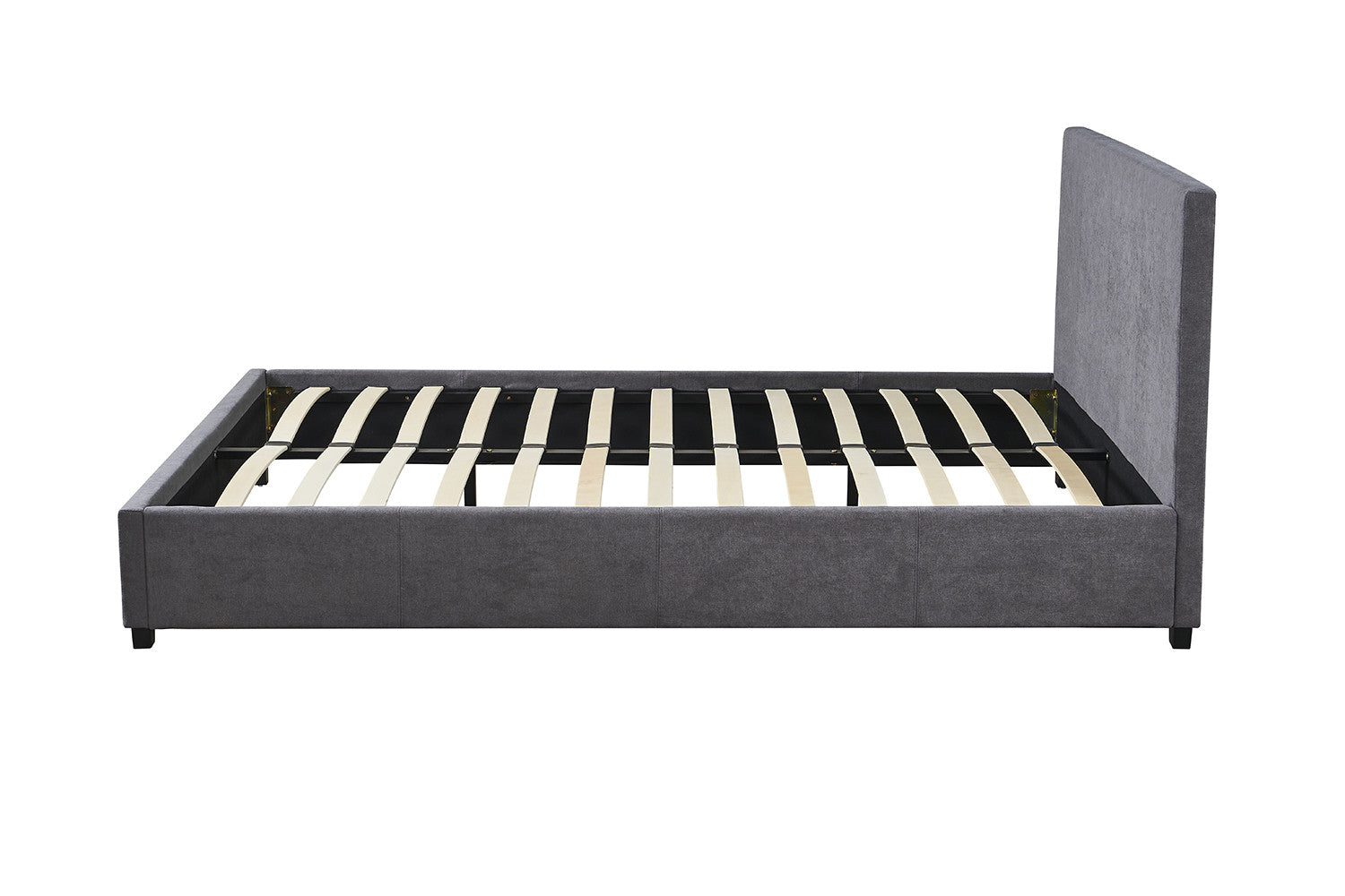 Bed 'Roma' 160x200 met lattenbodem Stof Grijs