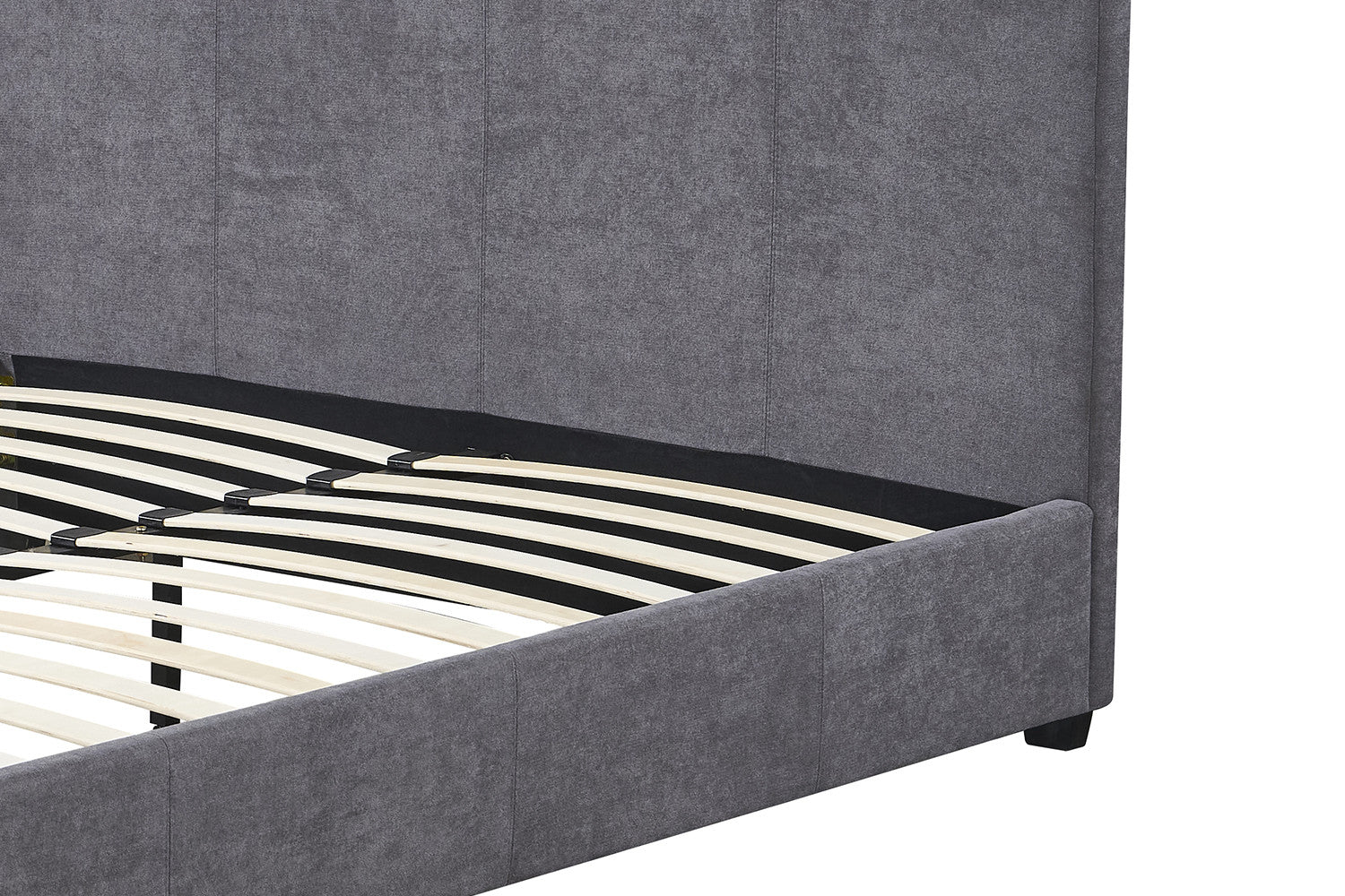 Bed 'Roma' 160x200 met lattenbodem Stof Grijs