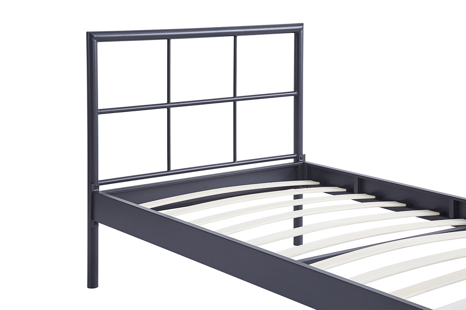 Bed 'Davy' 90x200 Metaal Donkergrijs