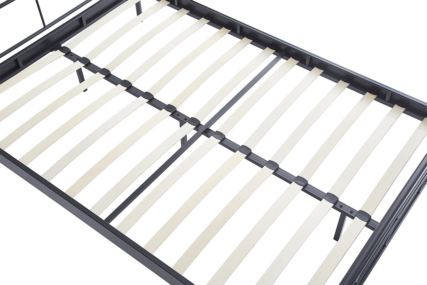 Bed 'Davy' 140x200 Metaal Donkergrijs