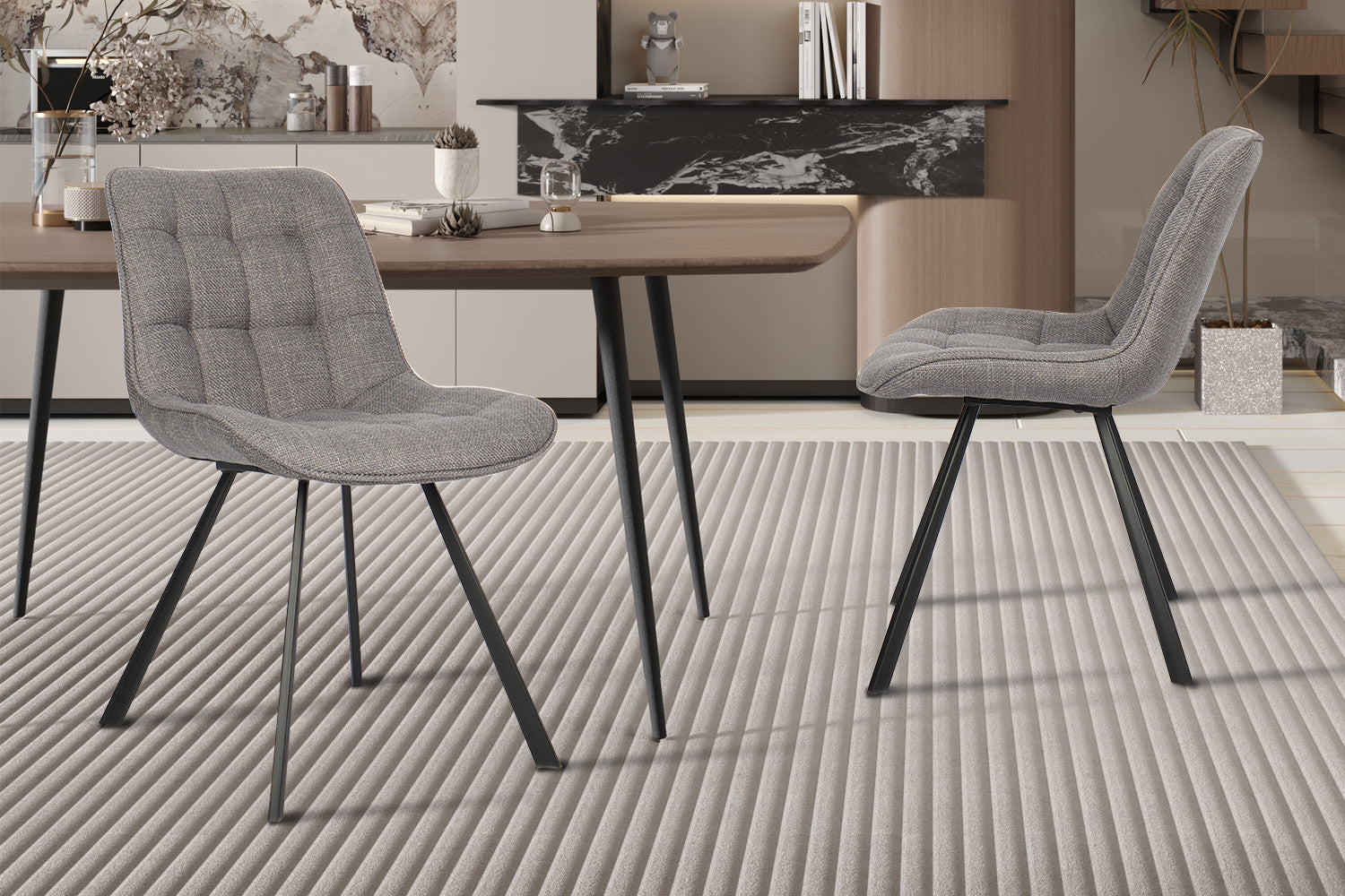 Stoel 'Ariba' Stof Ote Montego 466 Grijs