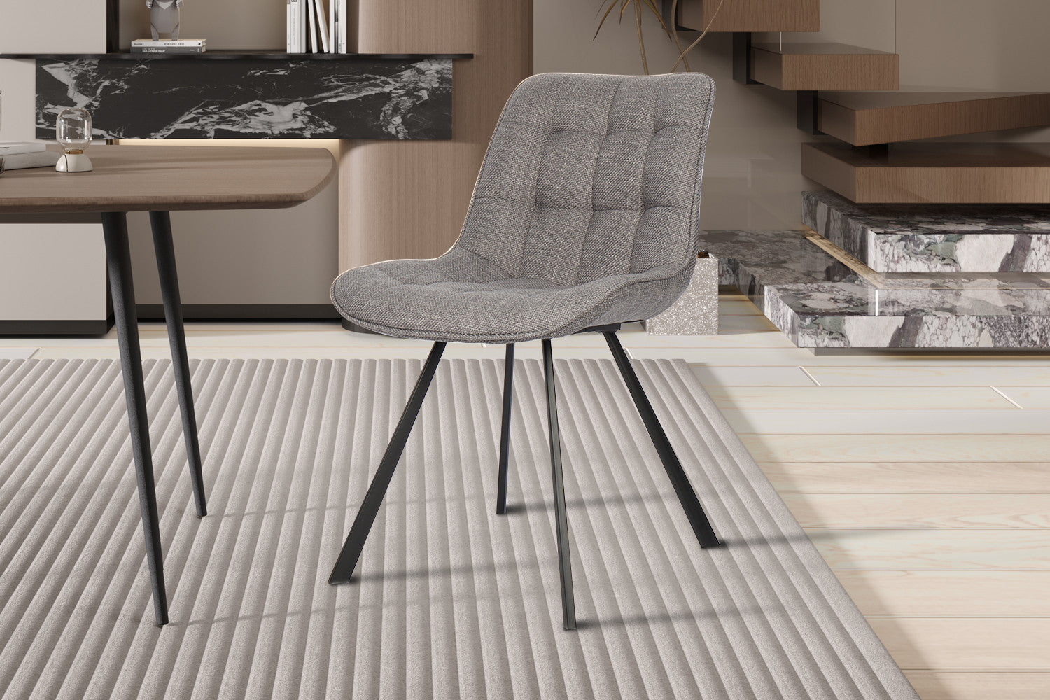 Stoel 'Ariba' Stof Ote Montego 466 Grijs