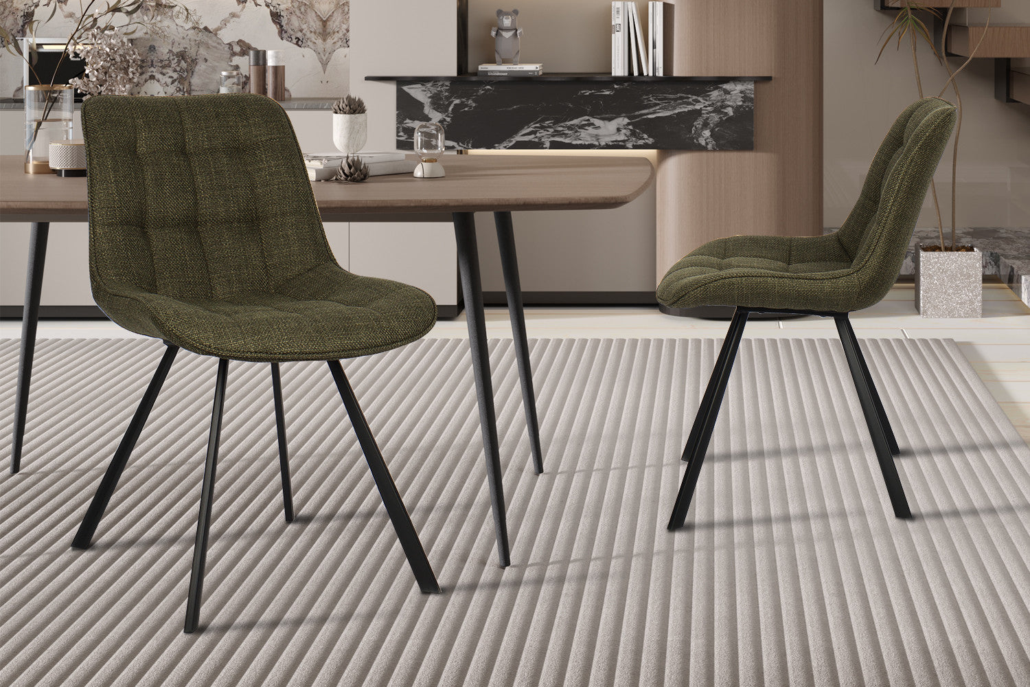 Stoel 'Ariba' Stof Ote Montego 350 Groen