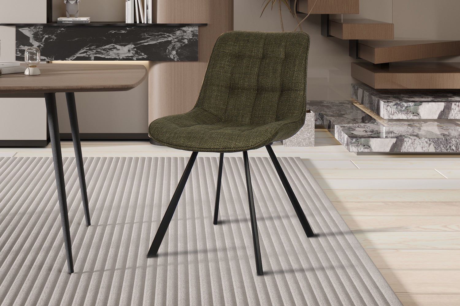 Stoel 'Ariba' Stof Ote Montego 350 Groen