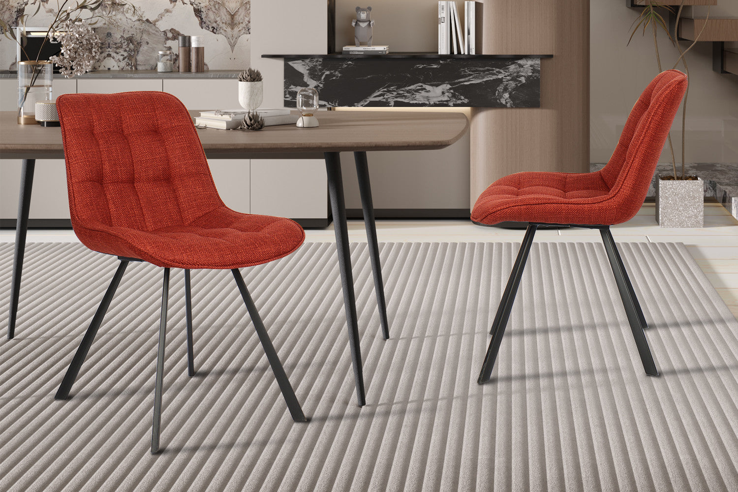 Stoel 'Ariba' Stof Ote Montego 253 Rood