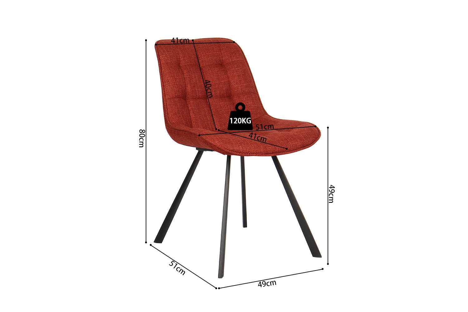 Stoel 'Ariba' Stof Ote Montego 253 Rood