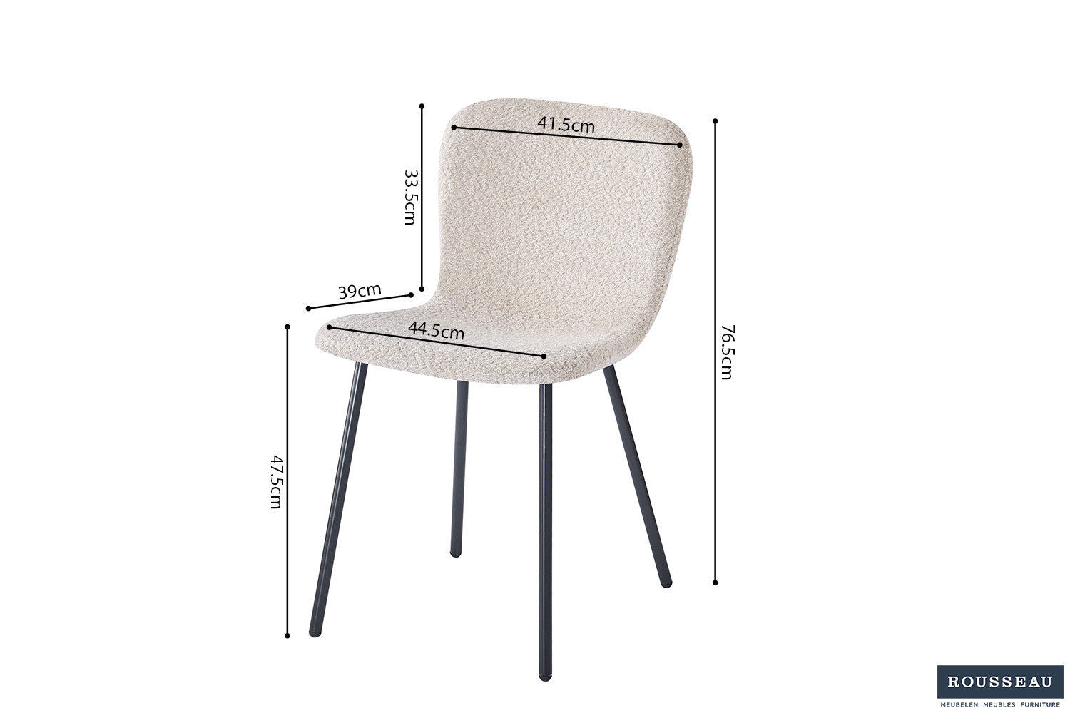 Stoel 'Susan' Bouclé Zand