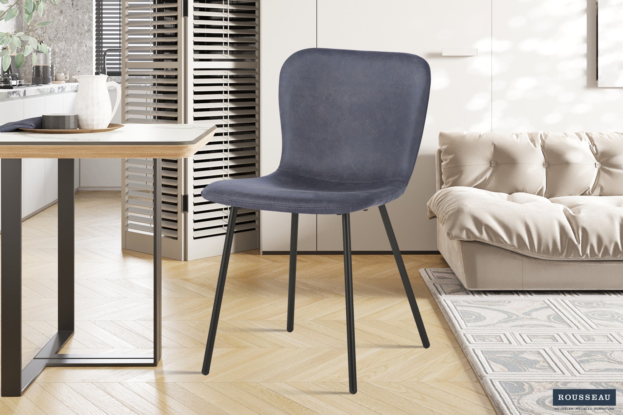 Stoel 'Susan' PU Donkergrijs