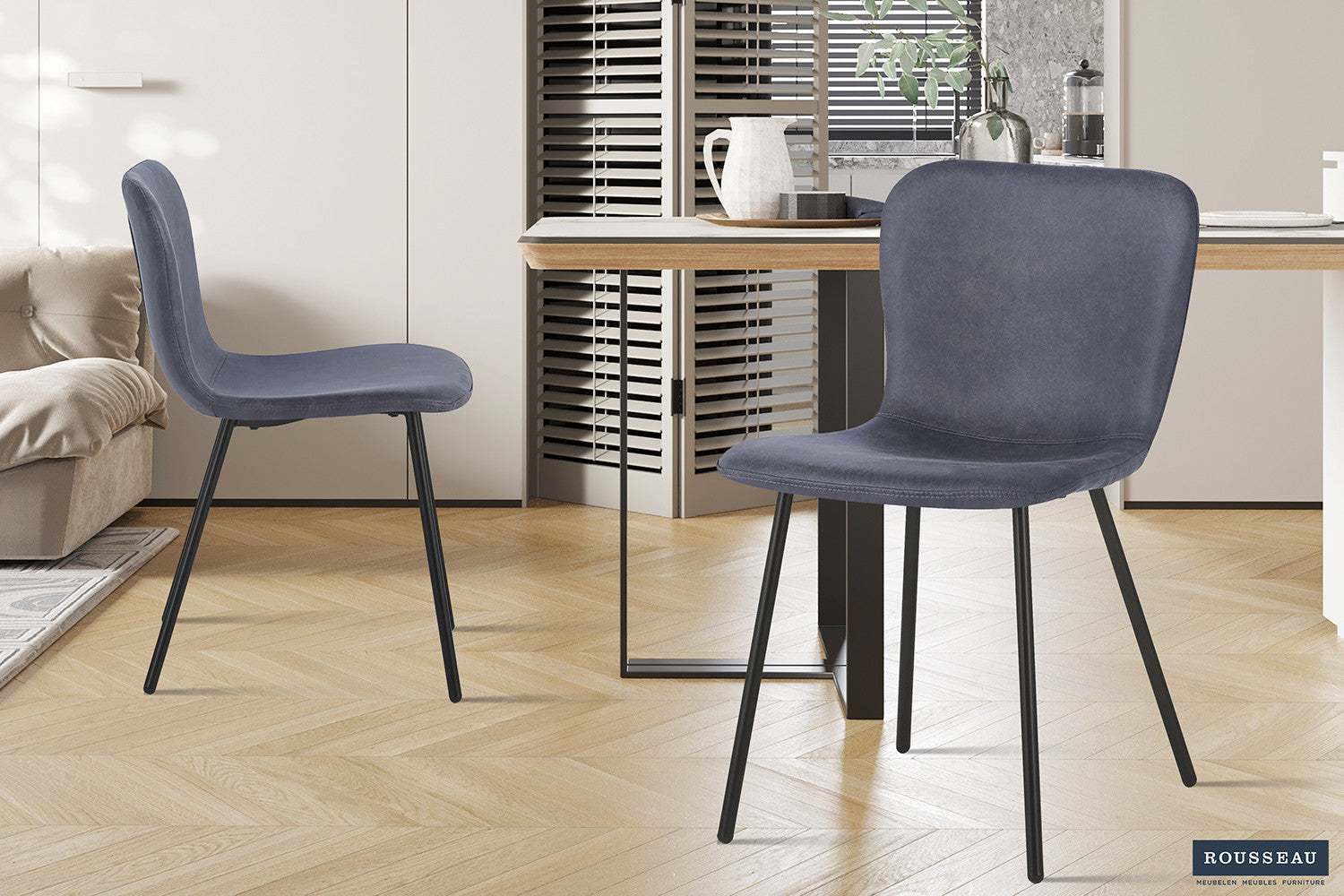 Stoel 'Susan' PU Donkergrijs