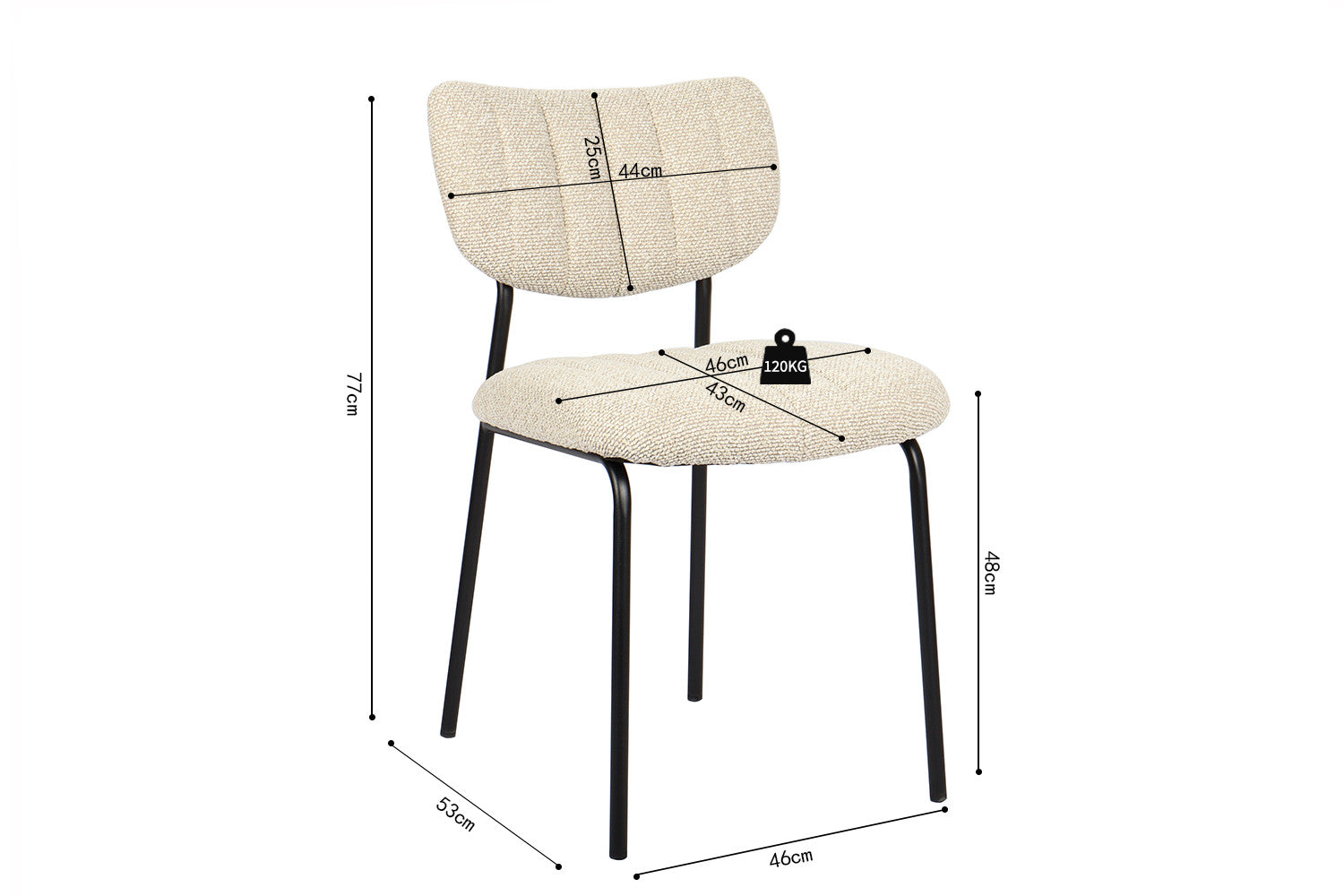 Stoel 'Antura' Stof Ote Lisa 110 Beige