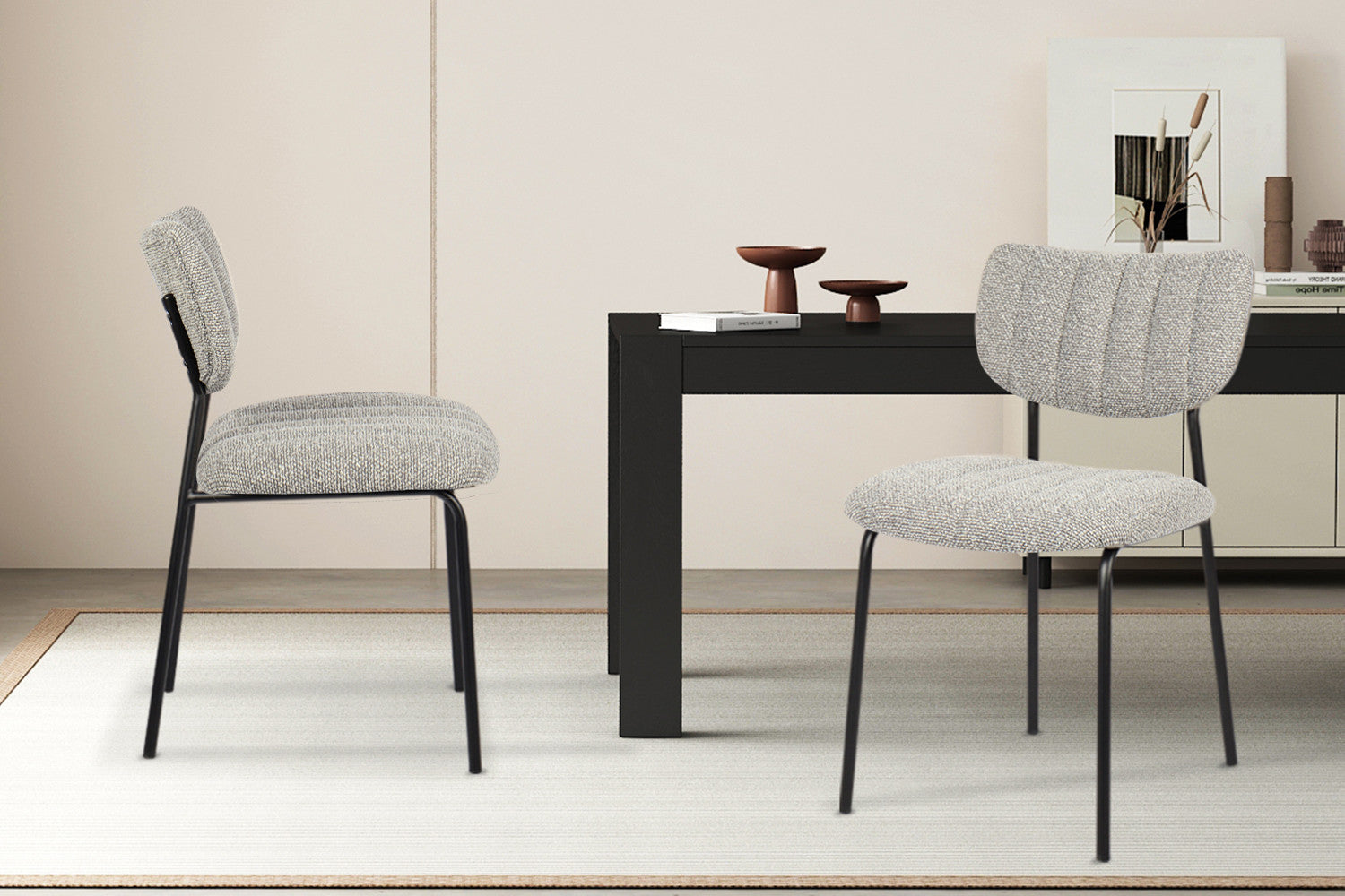 Stoel 'Antura' Stof Ote Lisa 453 Lichtgrijs