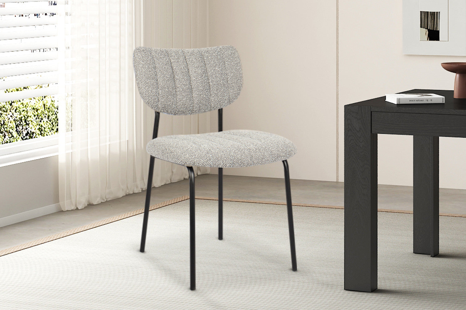 Stoel 'Antura' Stof Ote Lisa 453 Lichtgrijs