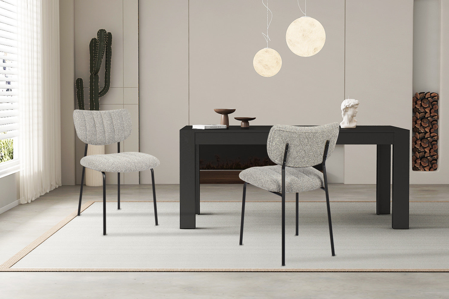 Stoel 'Antura' Stof Ote Lisa 453 Lichtgrijs