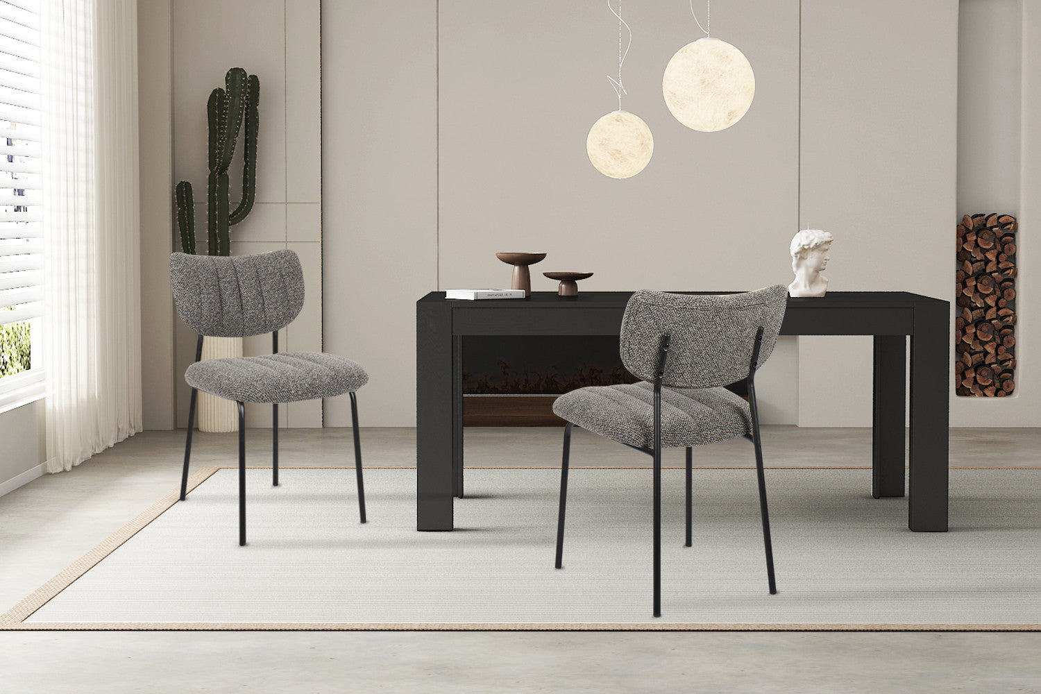 Stoel 'Antura' Stof Ote Lisa 456 Donkergrijs