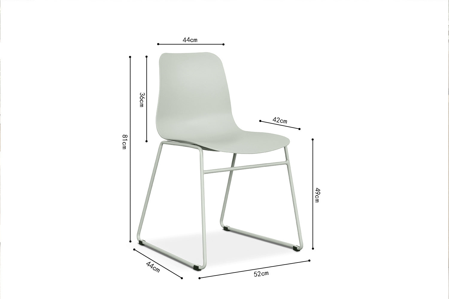 Stoel 'Marie' PP Grijs-Groen