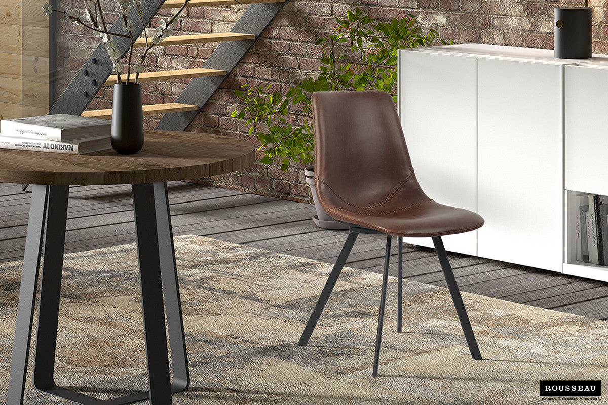 Stoel 'Oslo' PU Bruin