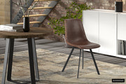 Stoel 'Oslo' PU Bruin