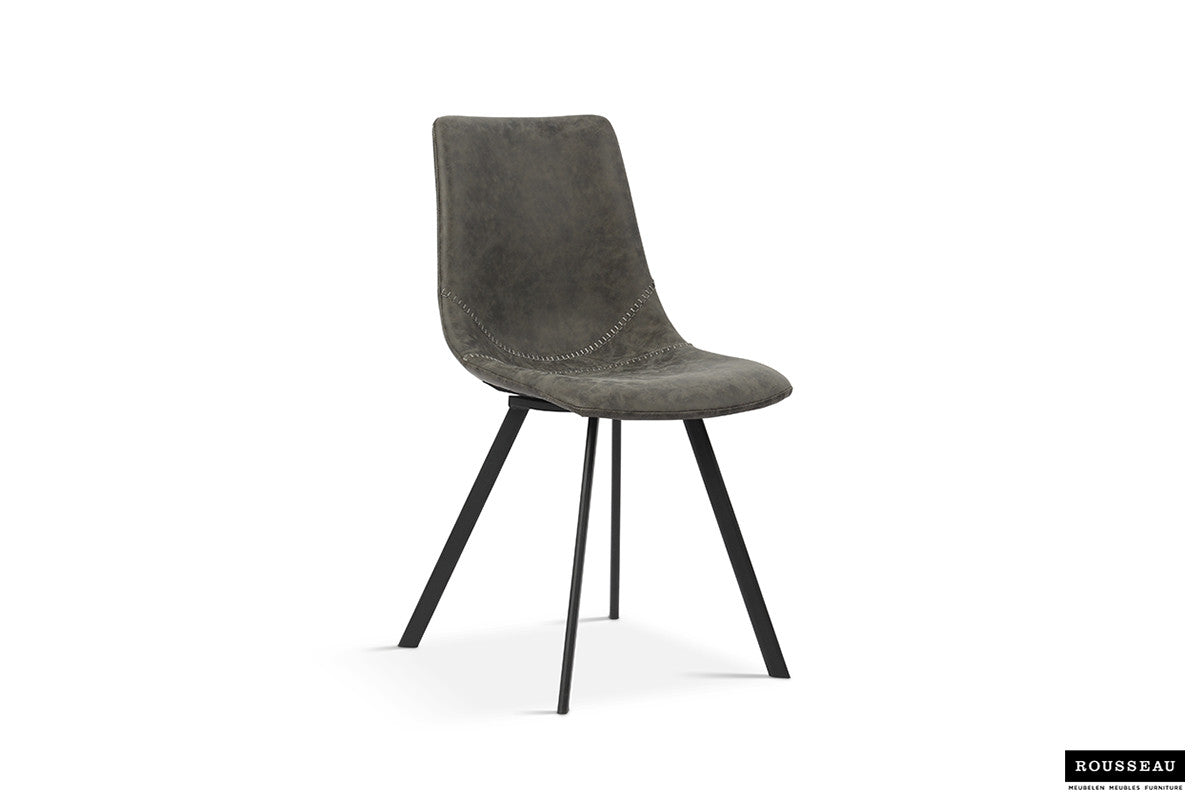 Stoel 'Oslo' PU Grijs