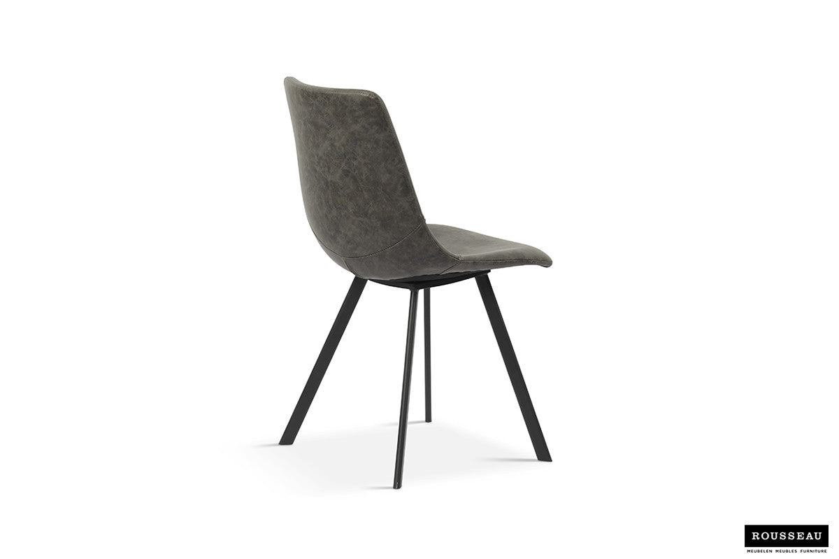 Stoel 'Oslo' PU Grijs