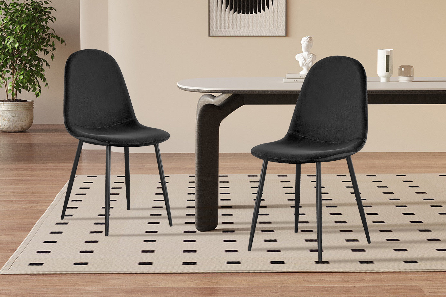 Stoel 'Boy' Fluweel Zwart