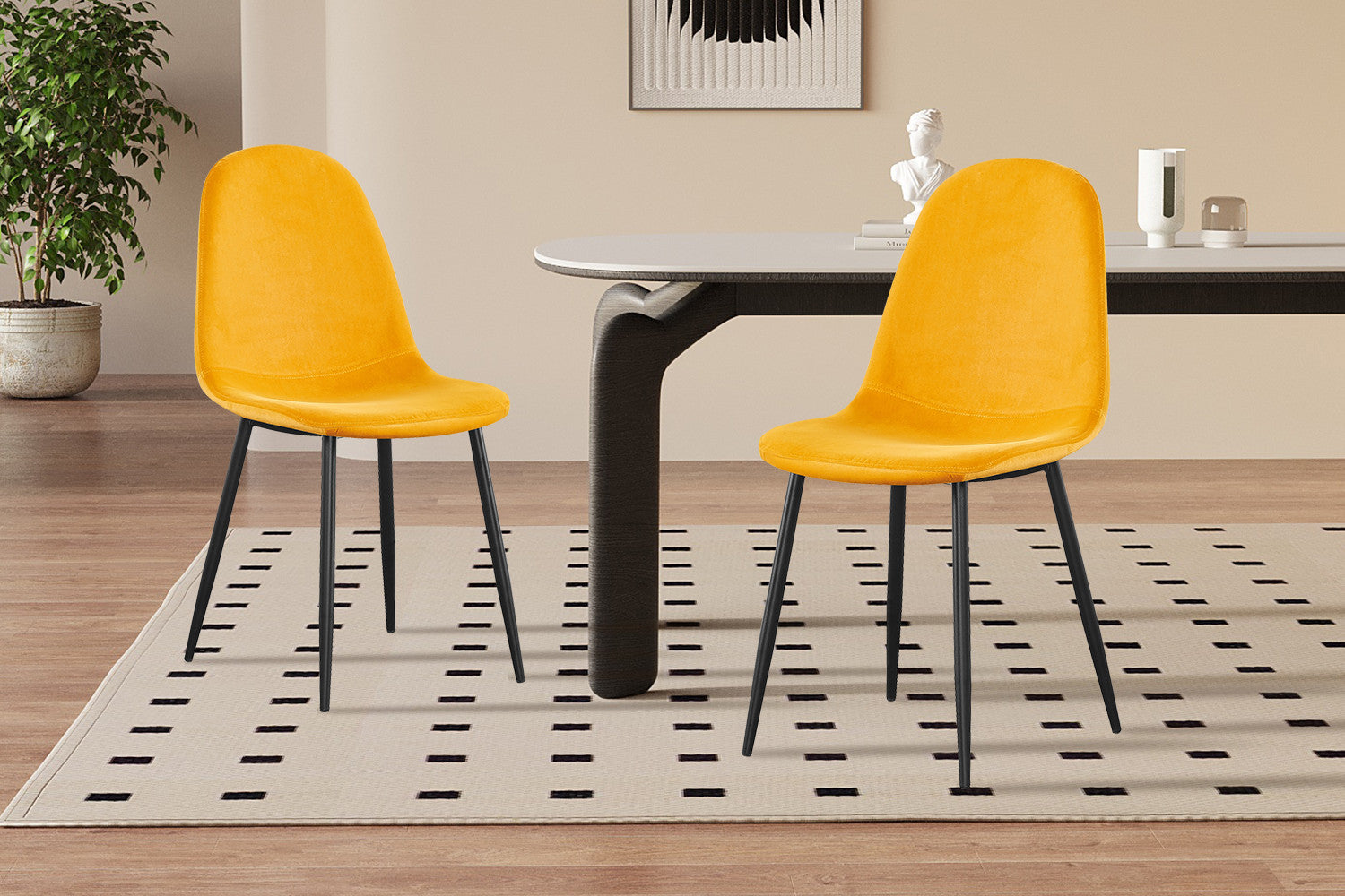 Stoel 'Boy' Fluweel Geel