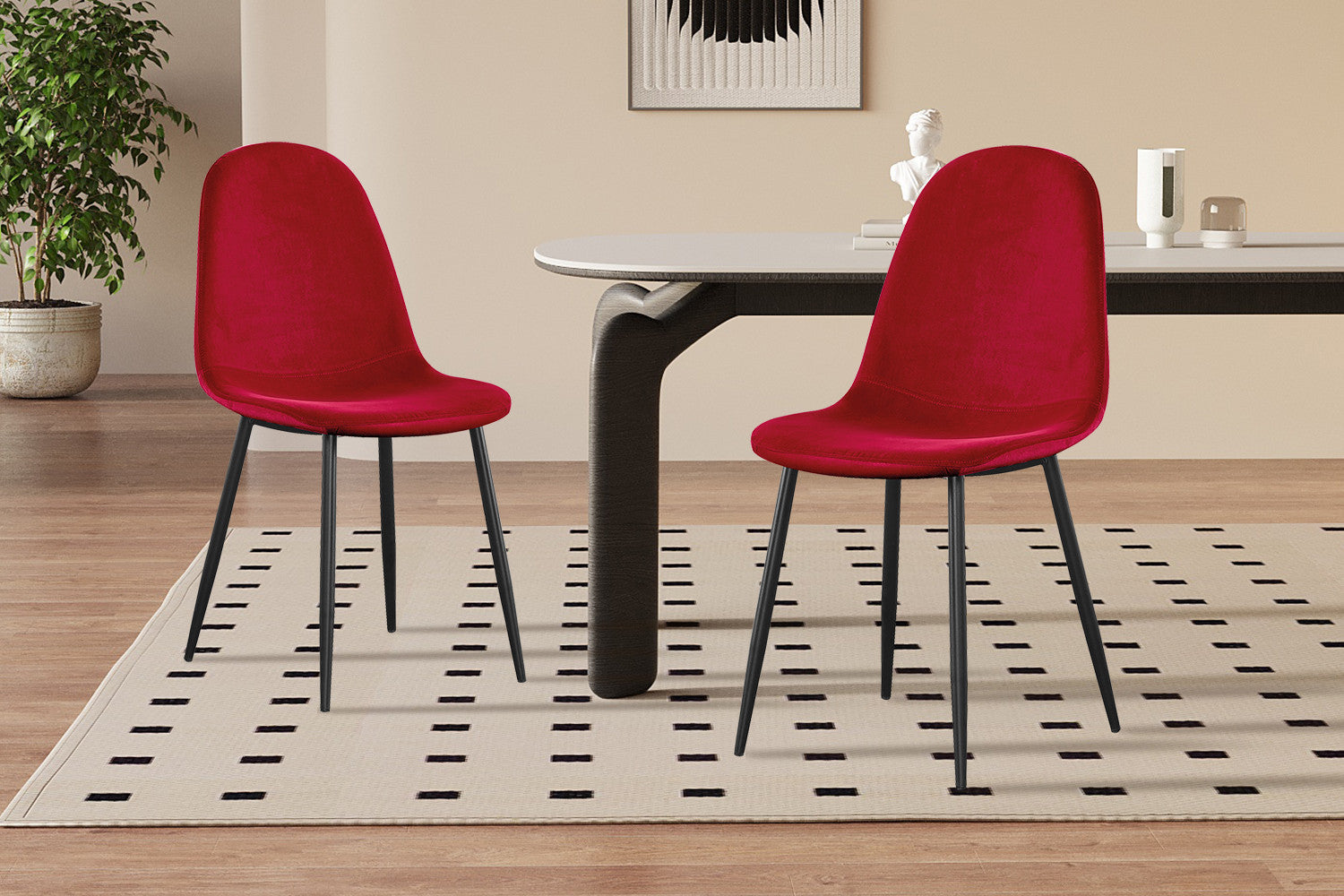 Stoel 'Boy' Fluweel Bordeaux