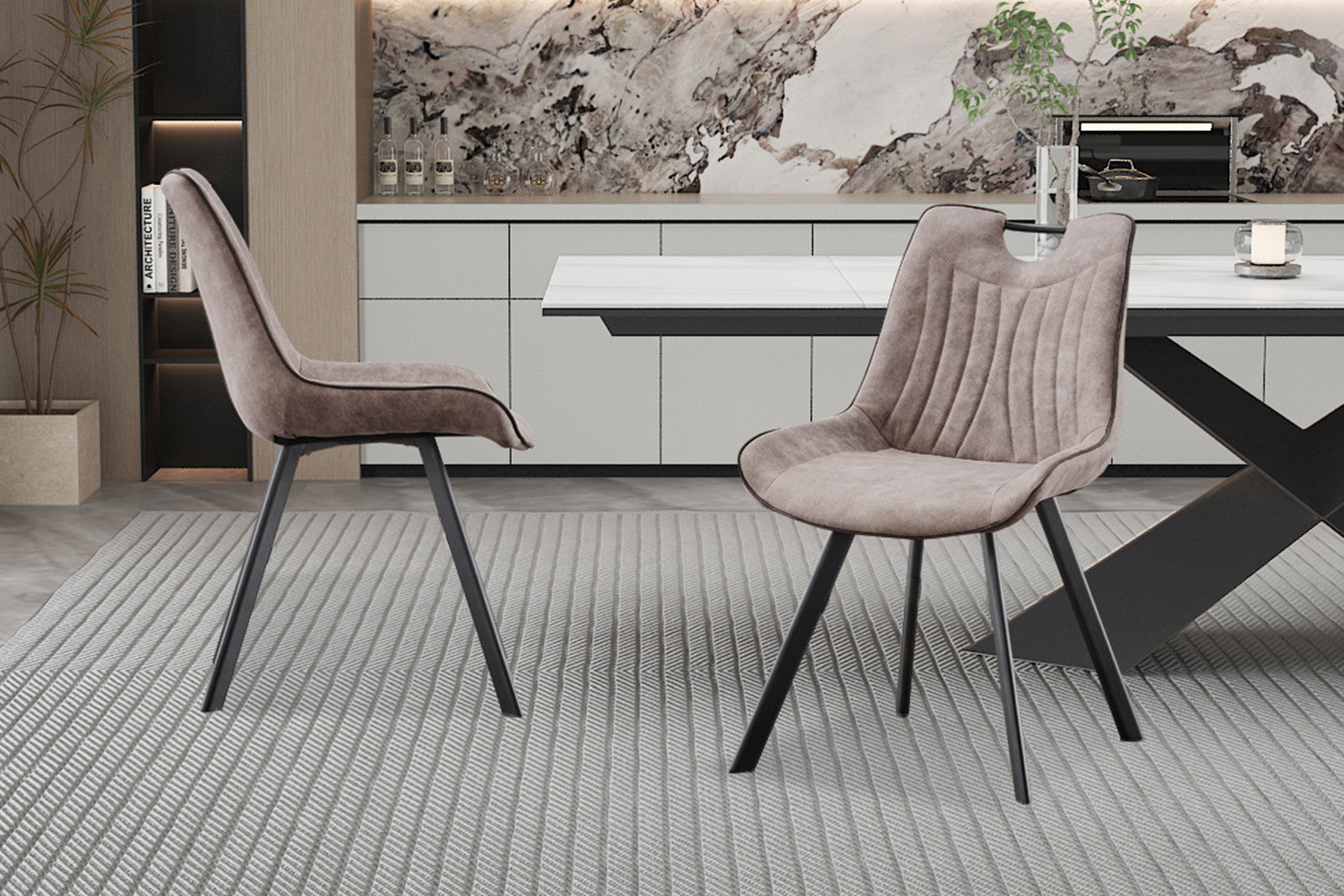 Stoel 'Pablo' Microvezel PU Grijs