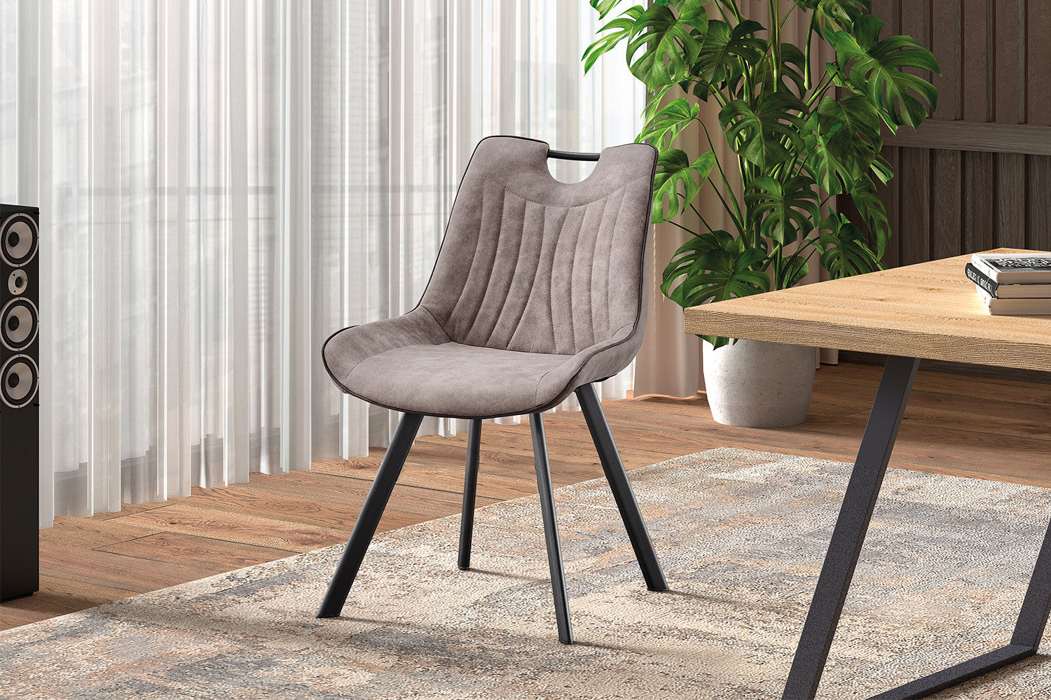 Stoel 'Pablo' Microvezel PU Grijs