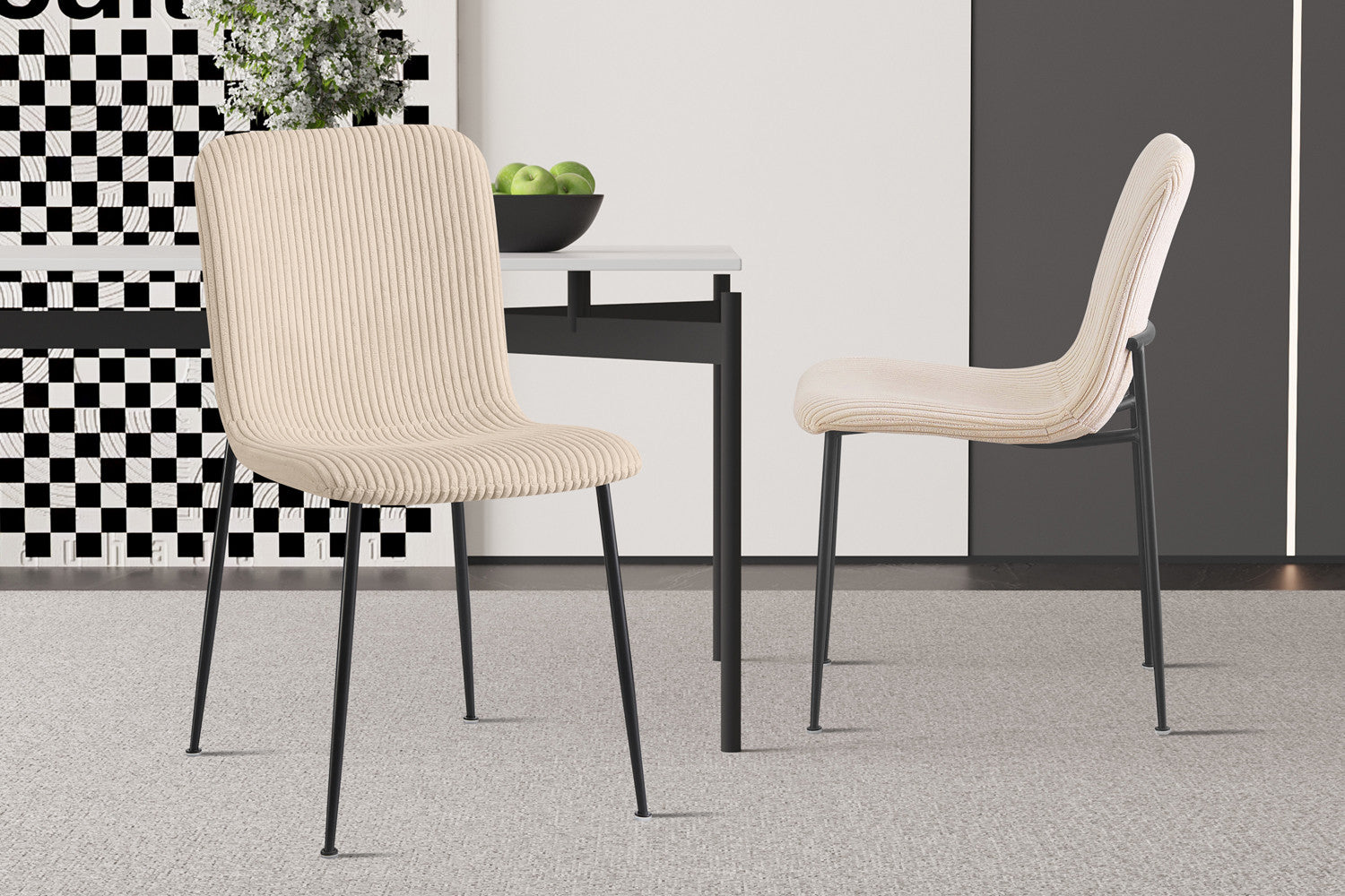 Stoel 'Alice' Corduroy Beige