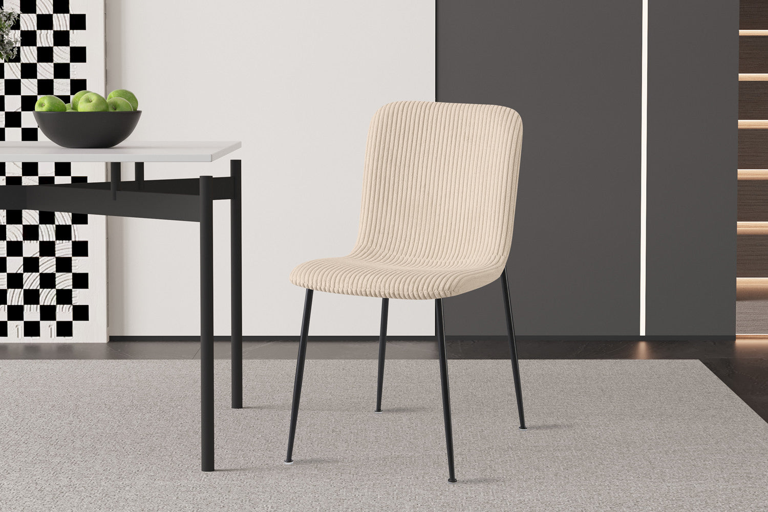 Stoel 'Alice' Corduroy Beige