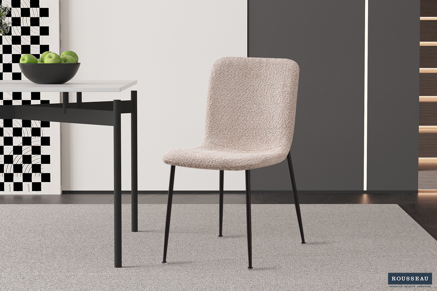 Stoel 'Alice' Bouclé Beige