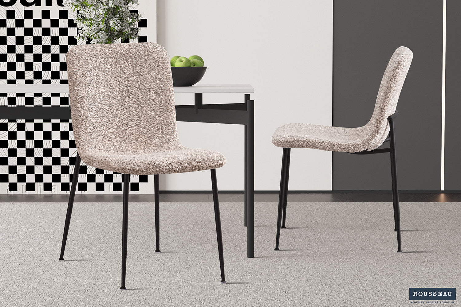 Stoel 'Alice' Bouclé Beige