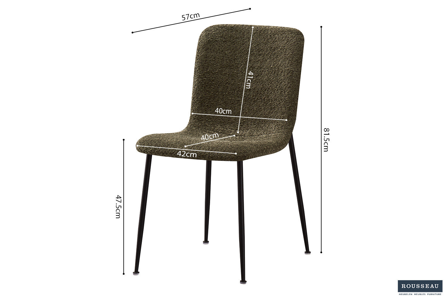 Stoel 'Alice' Bouclé Groen