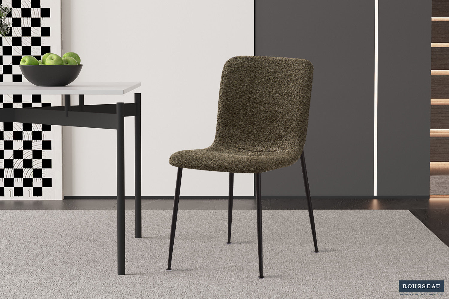 Stoel 'Alice' Bouclé Groen